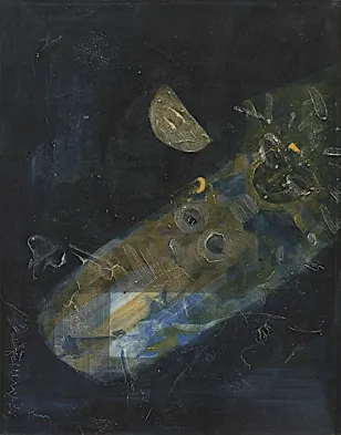 Ganesh Pyne – Untitled – Mixed media on paper – 1969