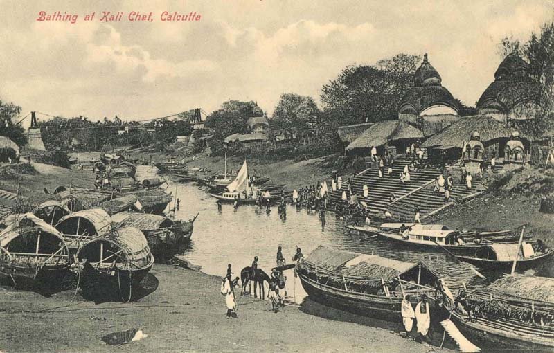 Bathing at Kali Ghat, Calcutta (Late 19th or early 20th century)