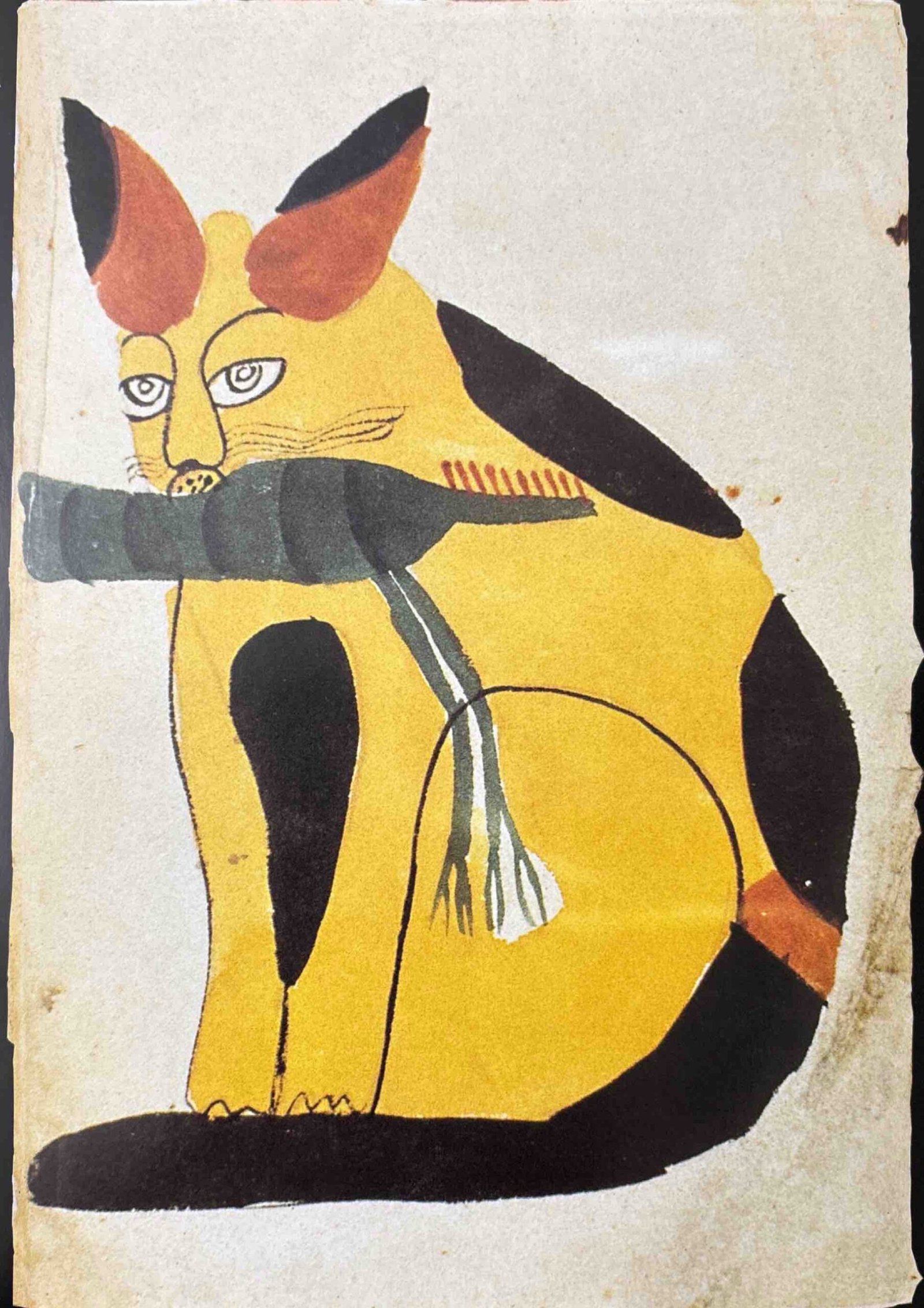 Famous Cat Painitng Kalighat Painting