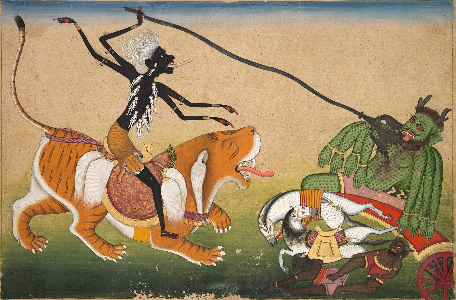 Kali Attacking Nisumbha c. 1740
